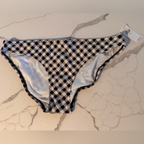 🌸Old Navy Black and White Gingham Bikini Bottoms Size Medium🌸 - Picture 2 of 6